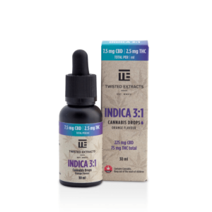 Купить онлайн Twisted Extracts Oil Drops Indica 3:1 – Orange (225 мг CBD + 75 мг THC – 30 мл)