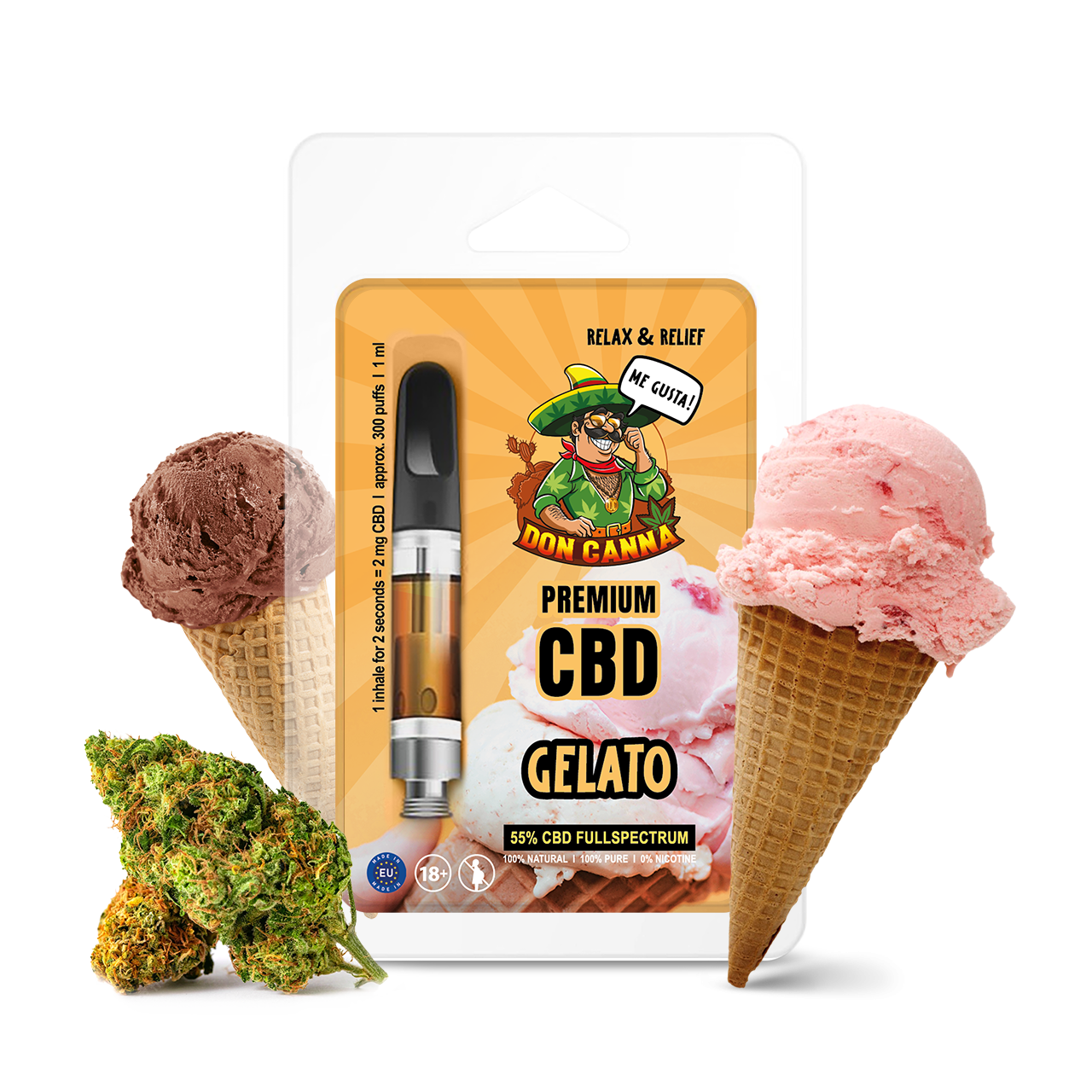 Купить жидкое мороженое Hanfosan Premium CBD — 1 мл онлайн