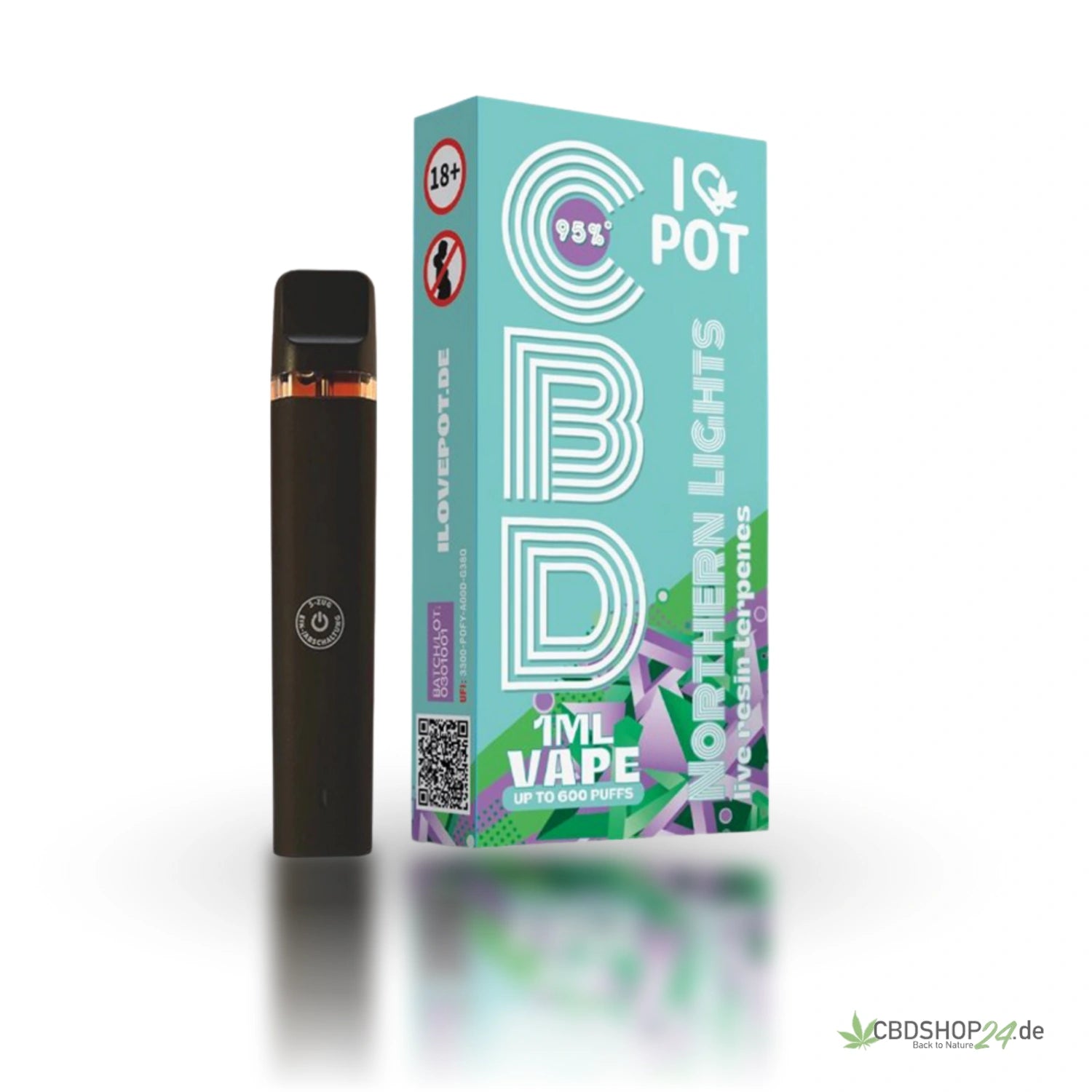 Купить онлайн CBD-вейп ILovePot 95% - Northern Lights