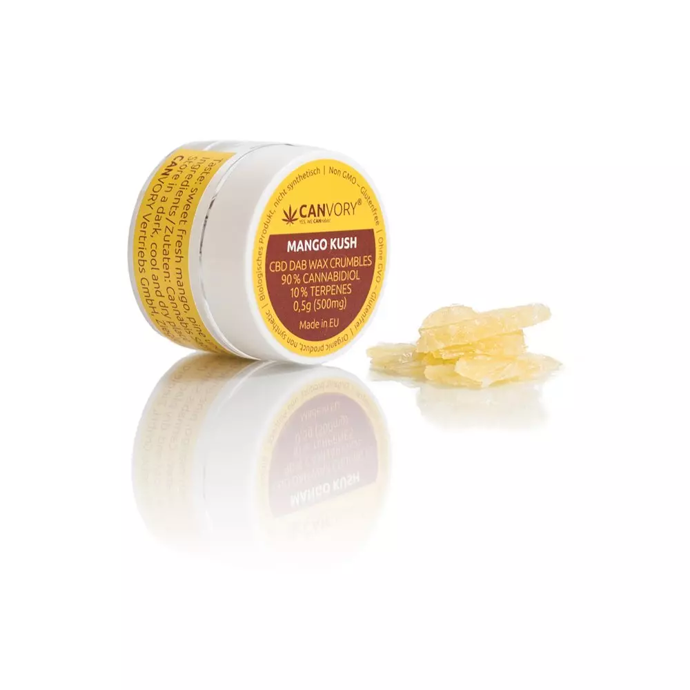 Купить онлайн воск для тела Mango Kush CBD Cannabidiol Wax DAB WAX 90%, 500 мг